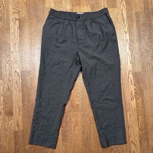 AMI Paris Alexandre Mattiussi Wool Cropped Gray Anthracite Pants Mens 44 XL